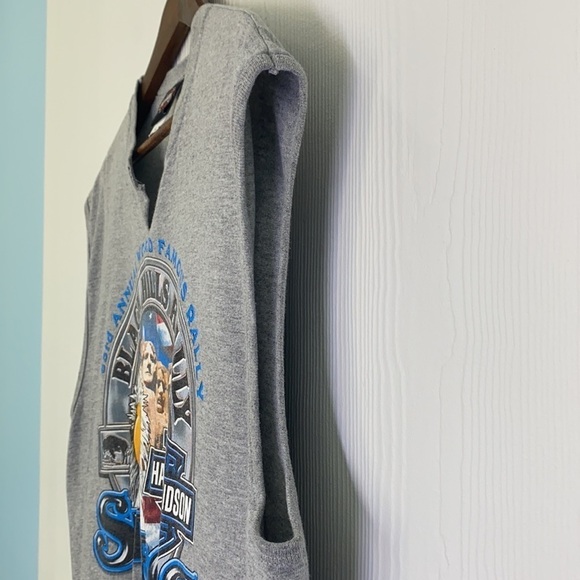 Harley Davidson - Vintage 2003 Gray Black Hills Rally South Dakota Tank Size XL - Picture 6 of 9